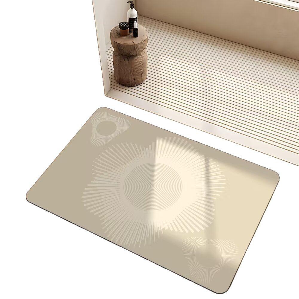 Bathroom Quick-Dry Non-Slip Diatom Mud Mat - Absorbent Soft Foot Pad for Toilet Door