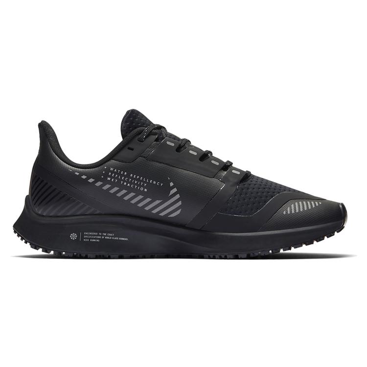 New Nike Air Zoom Pegasus 36 Shield Black Metallic Silver Women's AQ8006-001