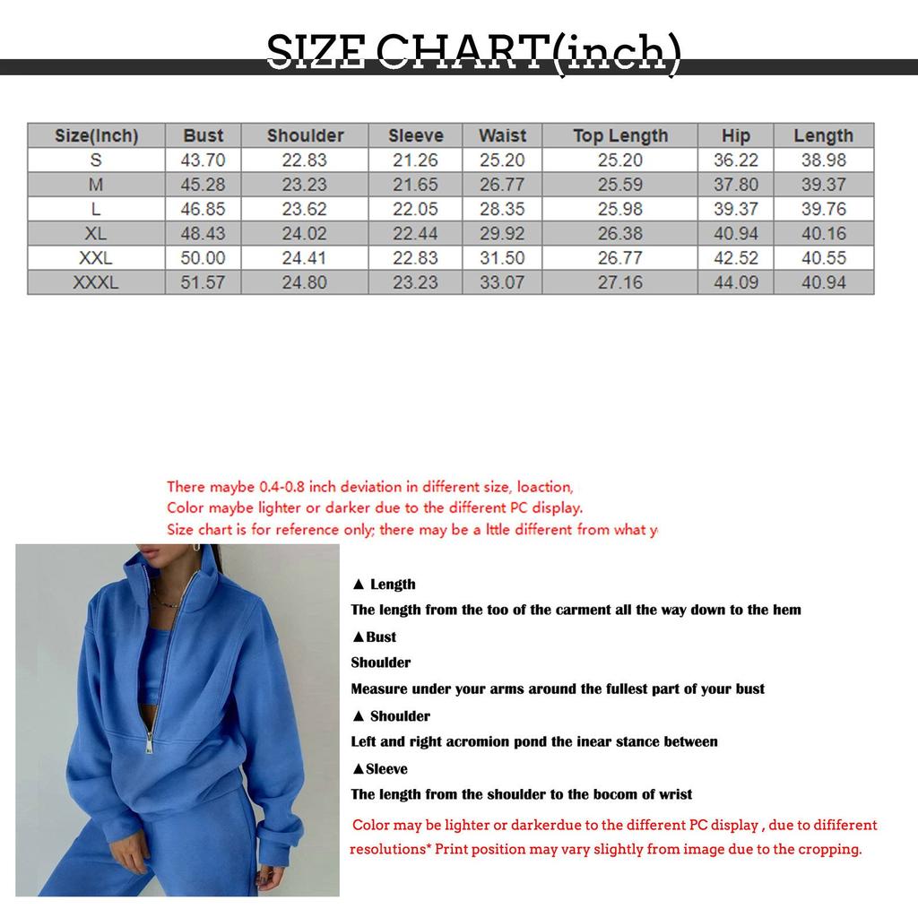 Women 2 Piece Outfits Sweatsuit Set Half Zip Long Sleeve Oversized Sweatshirt And Pencil Pants Wide Leg Sweatpant Set Tracksuit