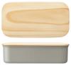 Skater Bento Single Wooden Lunch Belt Small Dishwasher and Microwave Mauve Box, 400ml, Tier, Lid, Included, Capacity, Safe, Gray, PAL5FK-A