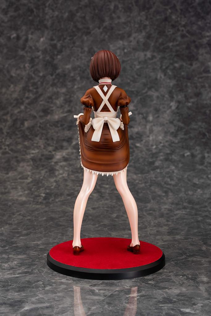 Eine Figur, die möchte, dass du deine Unterwäsche zeigst, während sie einen angewiderten Blick bekommt Maid Chitose Ito Klassisch Braun Maßstab PVC Fertigfigur ver. 1/6