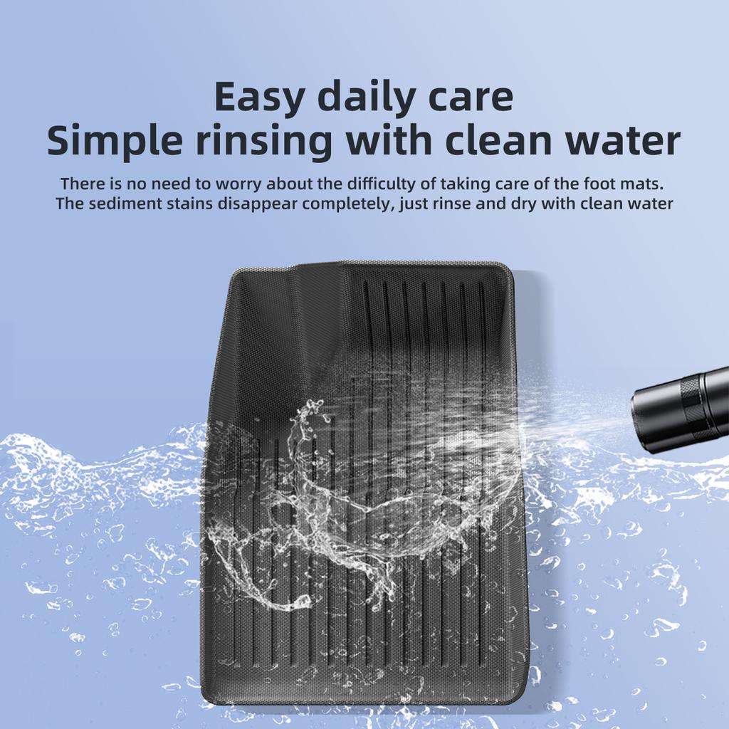 for Tesla Model X 2025 2025 TPE 3D Car Floor Mats Cargo Liner Trunk Pad Waterproof Protective Left Rudder