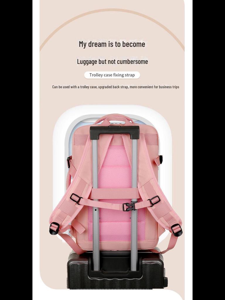 Expandable Backpack with Wet/Dry Separation for Business Trips and Outdoor Commutes