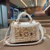 Fashionable Large Capacity Single Shoulder Crossbody Sequin Studded Diamond Handbag