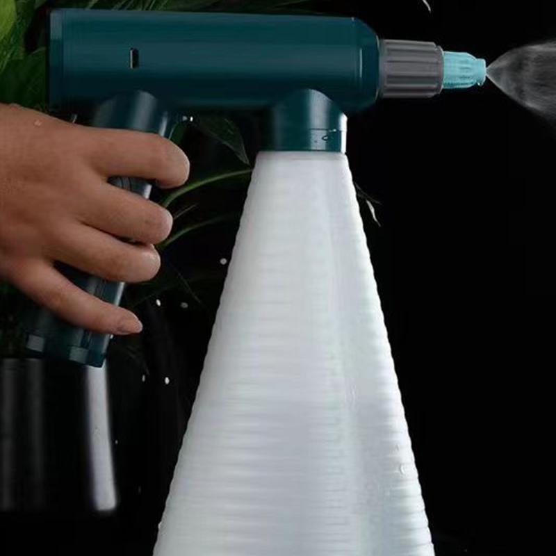 1L Elektrische Wassersprühflasche Ergonomisch USB Bequemer Griff Elektrische Gießkanne zum Gießen und Besprühen für Pflanzengarten Grün
