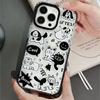 Anti-theft Lanyard Simple Line Phone Case Compatible and Suitable for iPhone15 14 13 12 11promax xsmax xr 7 8plus Cute Cat Group