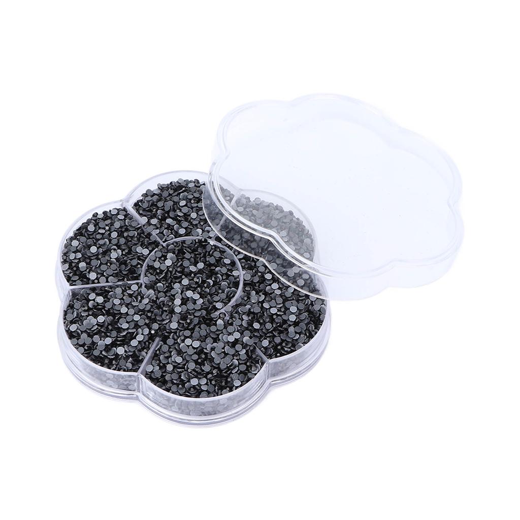 14400pcs Rhinestones Shiny Transparent Decorative Nail Art Accessories for Clothes ShoesS601 Black