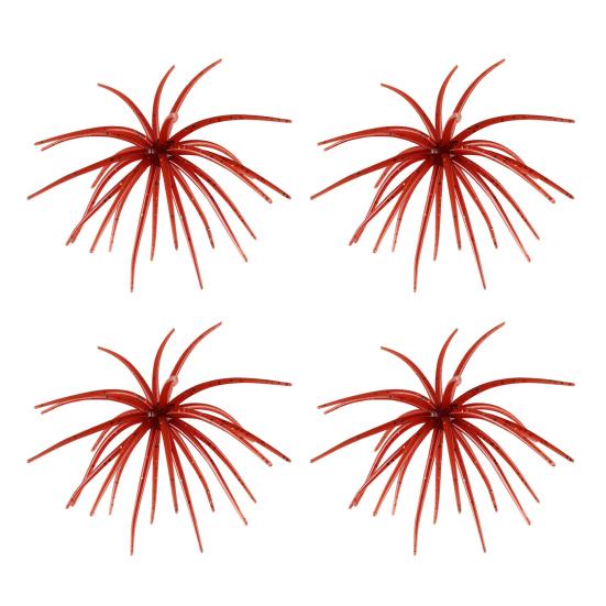 Realistic Bionic Lures for Trout Floating Sea Urchin Soft Lures, Highly Elastic TPE Fishing Baits, Plastic Bait Reservoirs Flexible Tentacles Bluegill