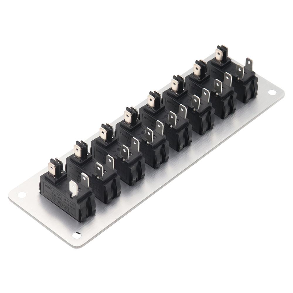 8 Rocker Switch Panel Switch Panel with LED Light For Boat Car