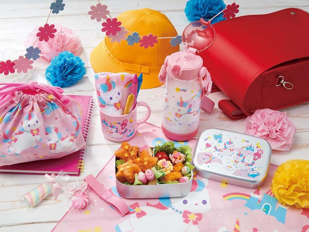 Skater Lunch Drawstring Unicorn Made in Kids' Bag, Design, Japan, KB7, 29x16.5x12cm-A