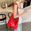 Borsa a Tote in Tela da Donna con Strisce Eleganti e Design Bicolore per l'Uso Quotidiano