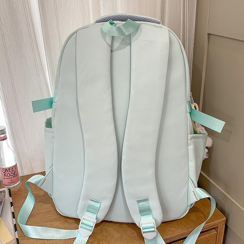 College Style, High Value, Fresh and Sweet Backpack, Junior High School Students Contrasting Color Splicing Large-capacity Backpack