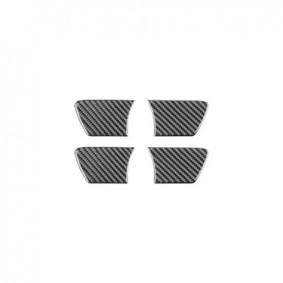 Carbon Fiber Car Inner Door Handle Bowl Frame Cover For Toyota Highlander 15-18