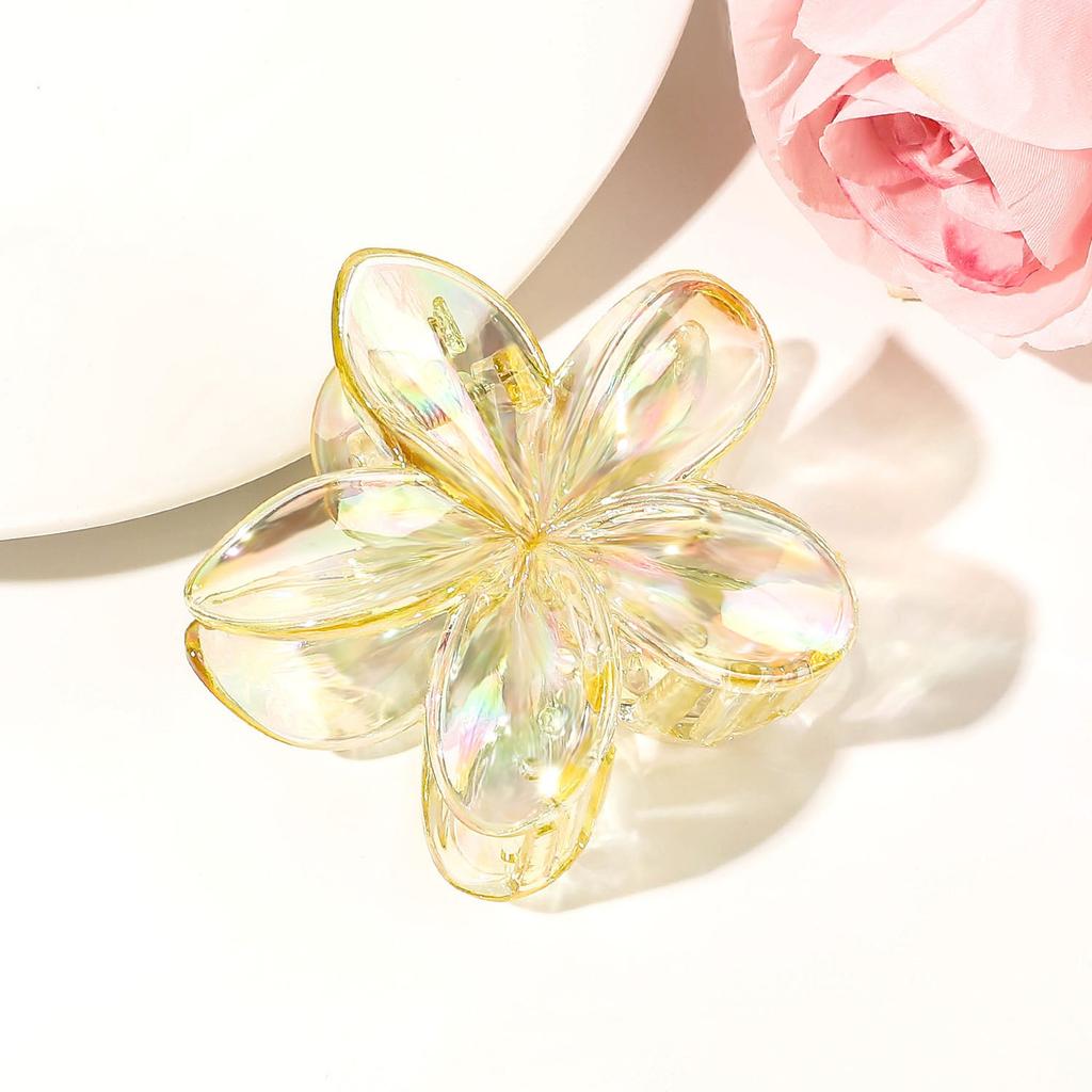 Transparent Flower Hair Claw Clips Women Crab Hair Clip Floral Hair Claws Ponytail Holder Hair Clips Hairpin Barrette Headwear