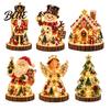 Family Craft Night Kit with Light DIY Christmas Tree Activity Resin Kit Epoxy Mold LED