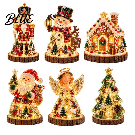 Family Craft Night Kit with Light DIY Christmas Tree Activity Resin Kit Epoxy Mold LED