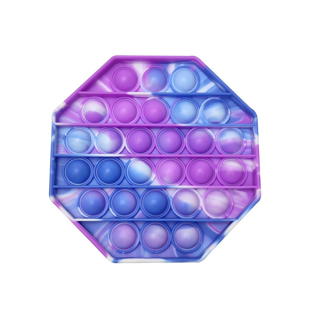 Round Push Pop Bubble Sensory Toy Silicone Fidget Stress Relief Tool for Anxiety and Focus with Durable Soft Material for Adults Kids