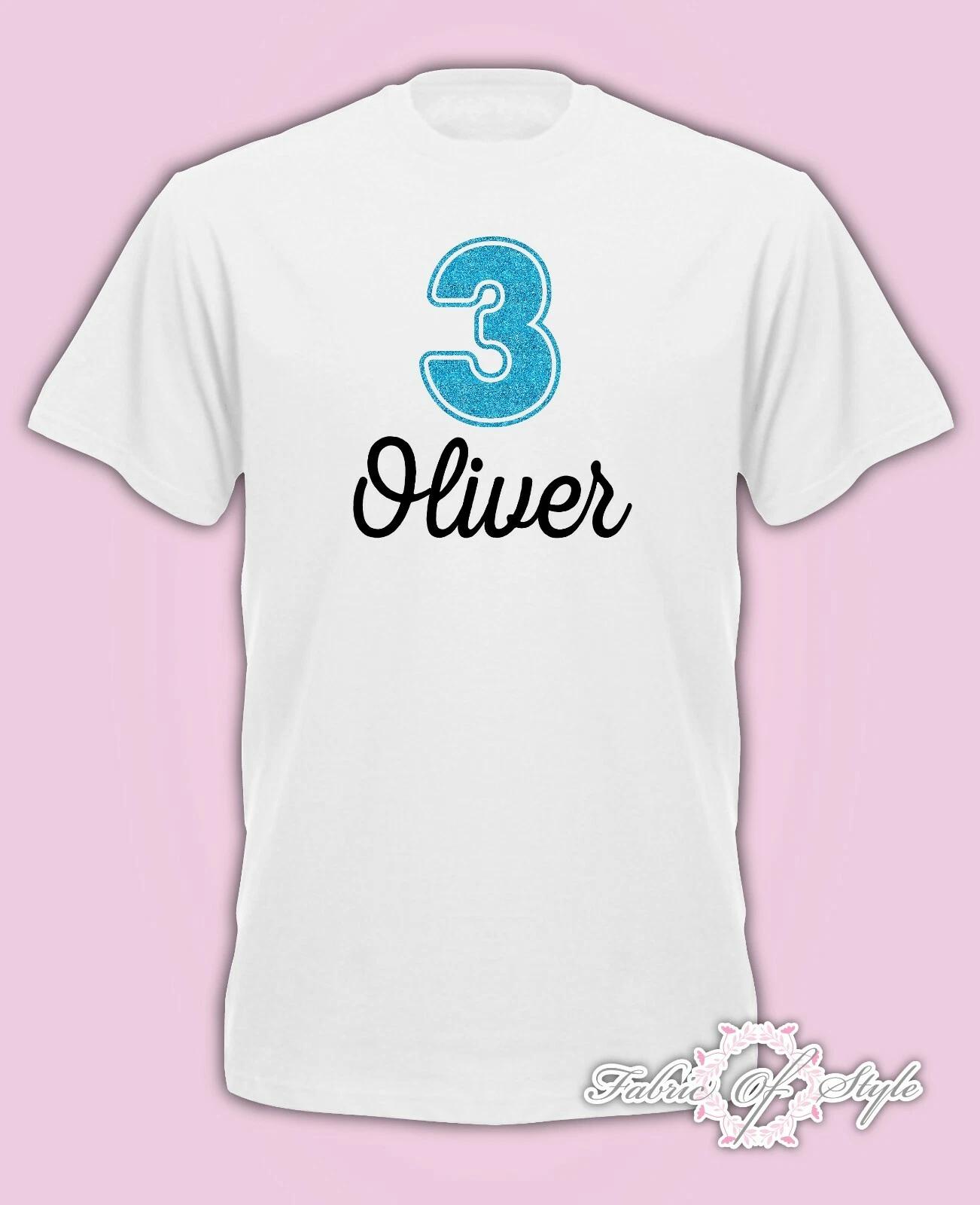Personalised 3rd Birthday Third Cute Baby Kids baby Children s T- Shirt kids Boy 2XL
