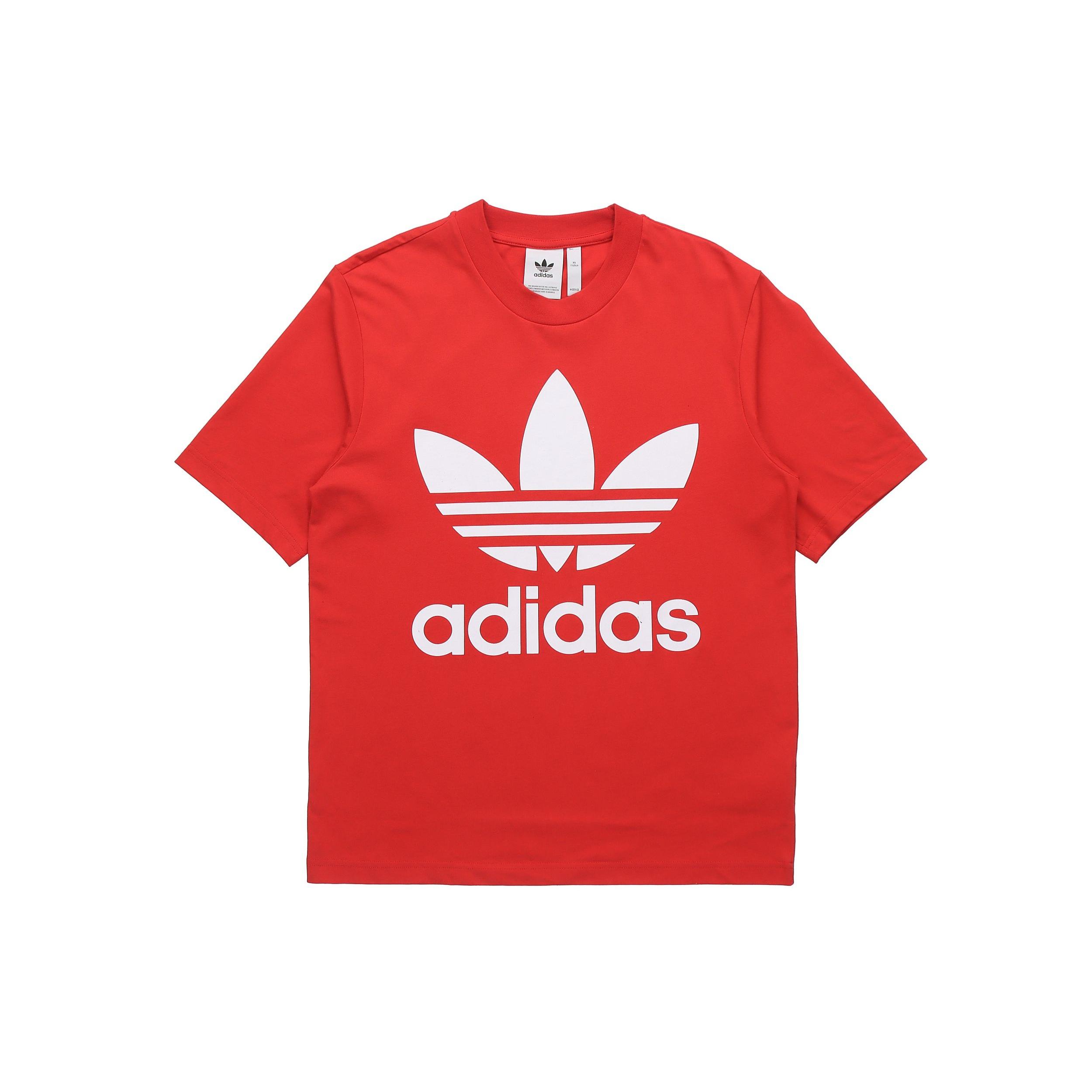 adidas originals Logo Loose Short Sleeve Red Men s FM3796 XS