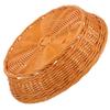 30Cm Round Woven Rattan Fruit Basket Imitation Rattan Food Storage Bowl For Kitchen Home Vegetable Bread Snack Organizer