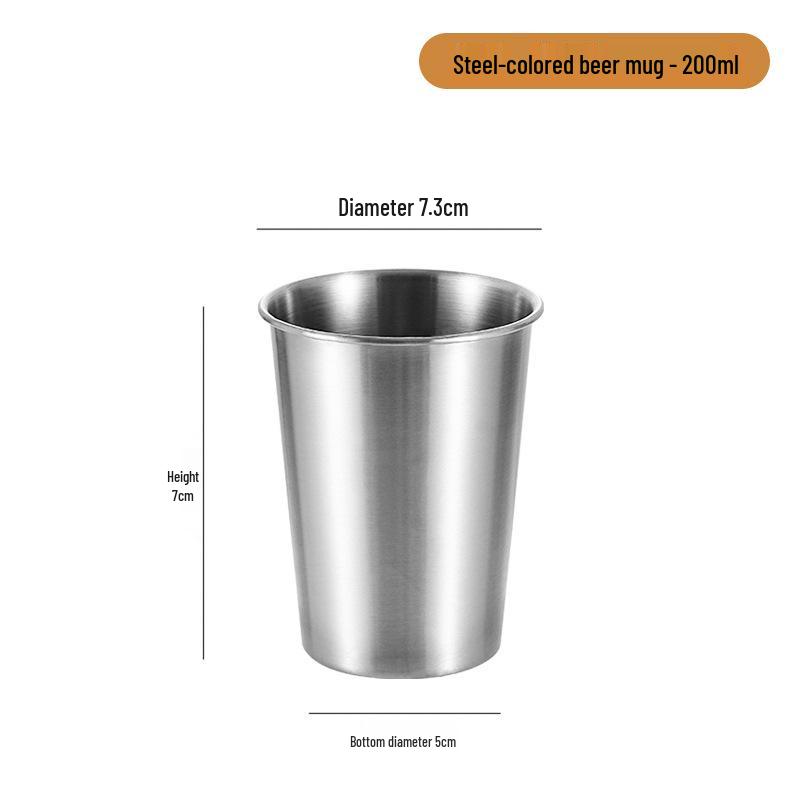 Gold 304 Stainless Steel Beer Mug - Single Layer, Stackable Outdoor Cup for Cold Drinks
