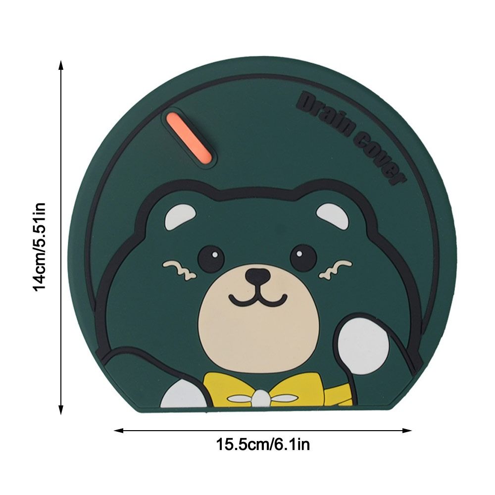 Cartoon-Bär Kanalbodenablaufabdeckung Insektenschutz Verstopfungsschutz Kanalabdichtung Silikonmatte Geruchshemmend Desinfizierende Abdeckung