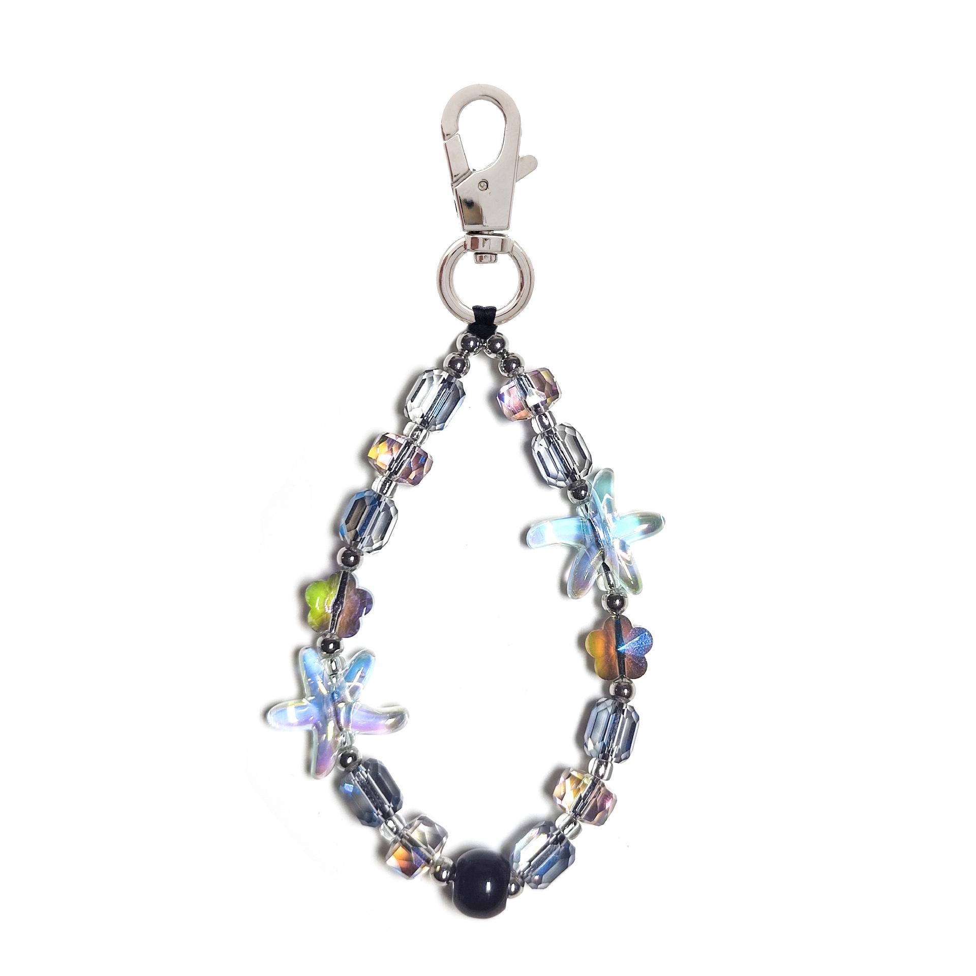 

Браслет-брелок для ключей с акриловыми бусинами Love для девочек – универсальная цепочка для мобильного телефона Ins Style White Cloud