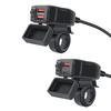 Double  USB Motorcycle Phone Charger 6.8A Fast Charging with Voltmeter Waterproof Motorcycle USB Charger Simple Installs