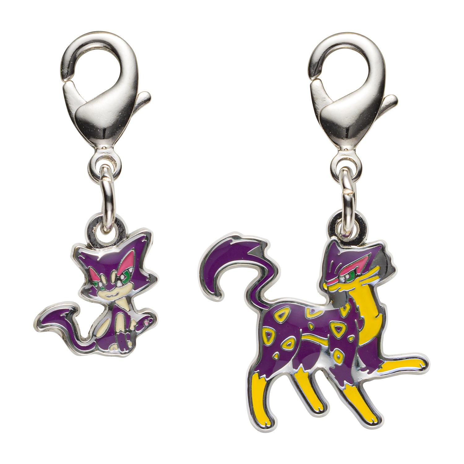[Pokemon] Pokemon Center National Pokedex Metal Charm #509 Purrloin & #510 Liepard