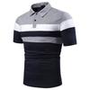 Personality Men Slim Patchwork Shirt