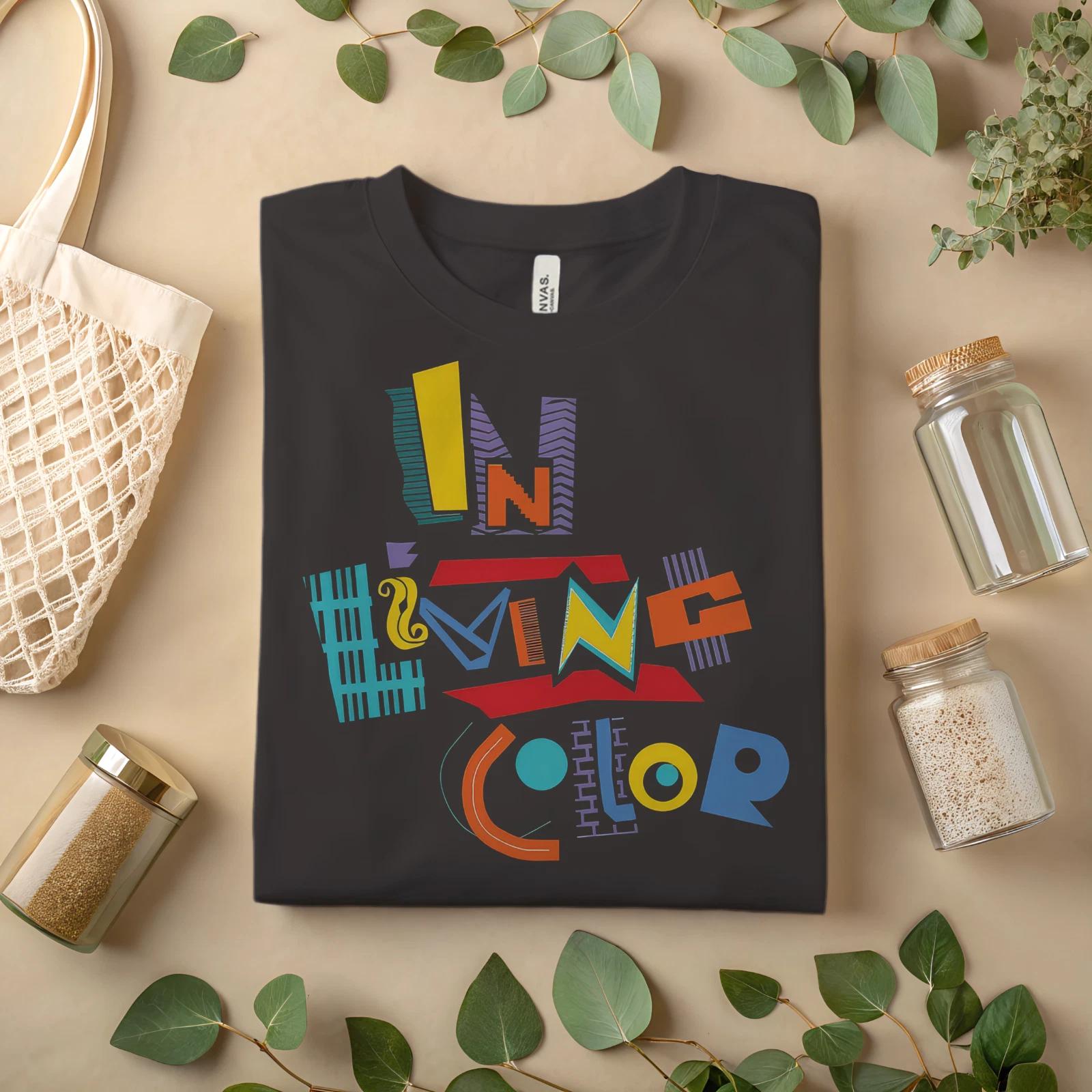In Living Color Retro Graphic T-Shirt 90s Vintage TV Show Inspired ColorfulA 100 L
