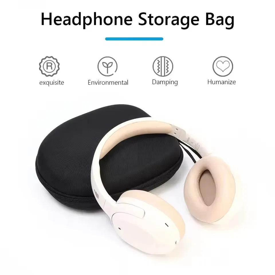 Fone de ouvido Bluetooth Fone de ouvido Estojo rígido para fones de ouvido Sony Bolsa de armazenamento Estojo portátil para viagem Fones de ouvido à prova de choque Bolsa de transporte