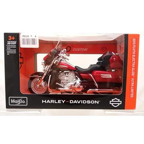 Maisto 1/12 Scale Harley-Davidson 2013 FLHTK Electra Glide Red / Diecast Model Car, Motorcycle, Finished Model 32323