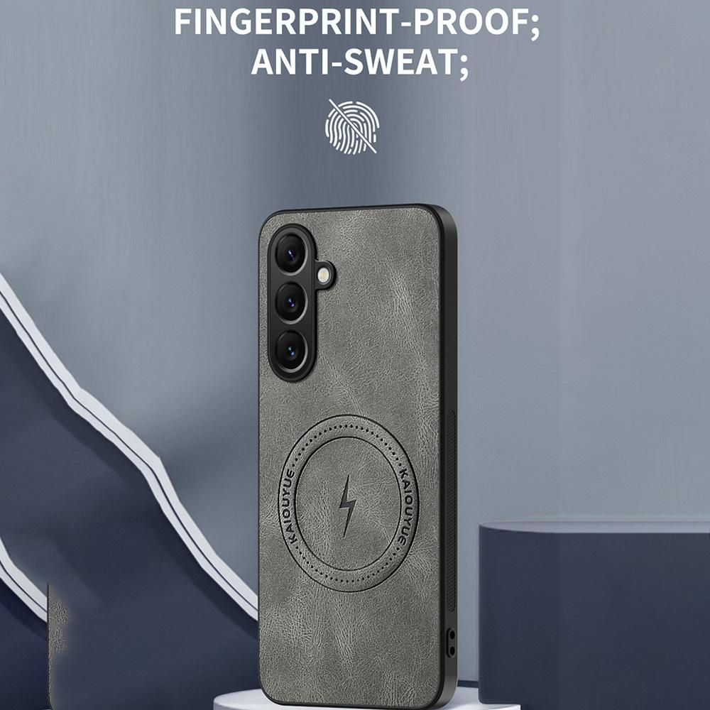 For Samsung Galaxy A57 5G Magnetic Case Nappa Texture PU Leather TPU Phone Back Cover