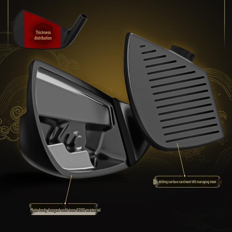 PGM Men's 20th Single Piece Forged Soft Iron Golf Club - Seven Iron with Low Center of Gravity