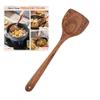 2 Wooden Spatula With Long Handle For Cooking, Long Handle Three-Line Spatula For Non-Stick Pans, For Cooking, Frying, Baking