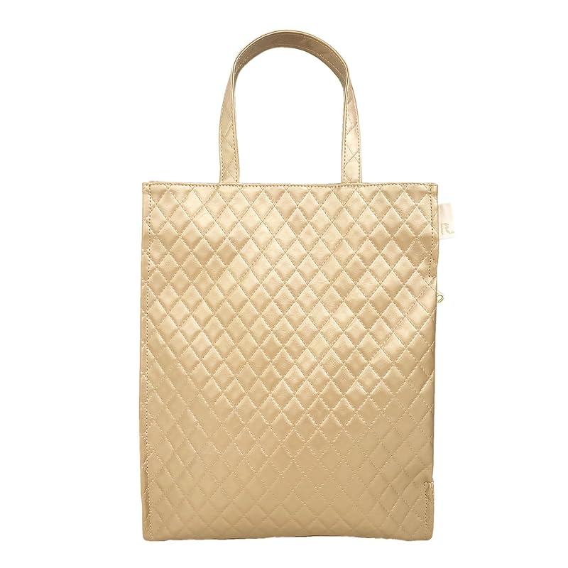 

[Root] A4 tote bag Vertical type table synthetic leather LT.Arquatre.Classic-B 1057 ladies 02 Quilting-Gold