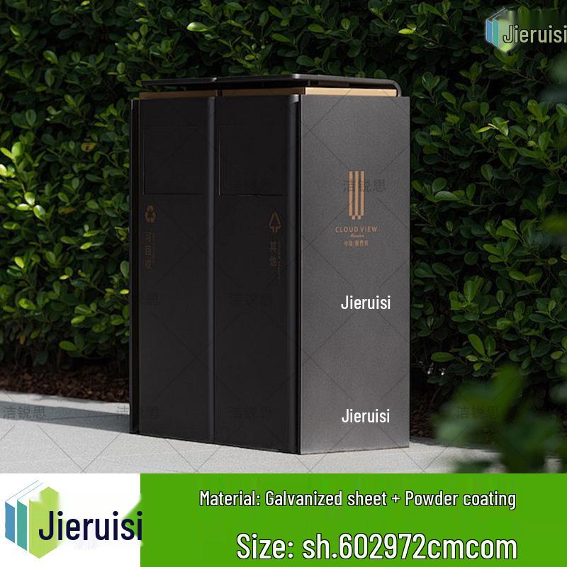 Stainless Steel Outdoor Trash Bin for Hotels, Parks, and Malls