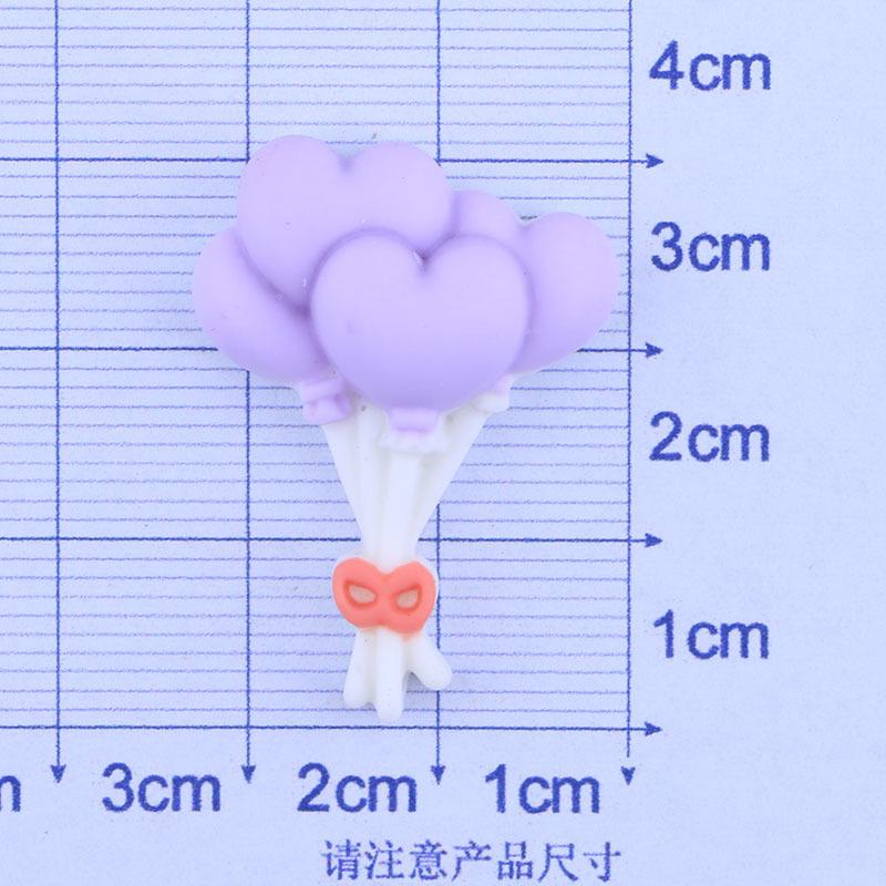 6 Pcs New Kawaii Cartoon Colored Balloons Series Resin Scrapbook Diy Decorative Hair Clip, Pendant Jewelry Parts A96