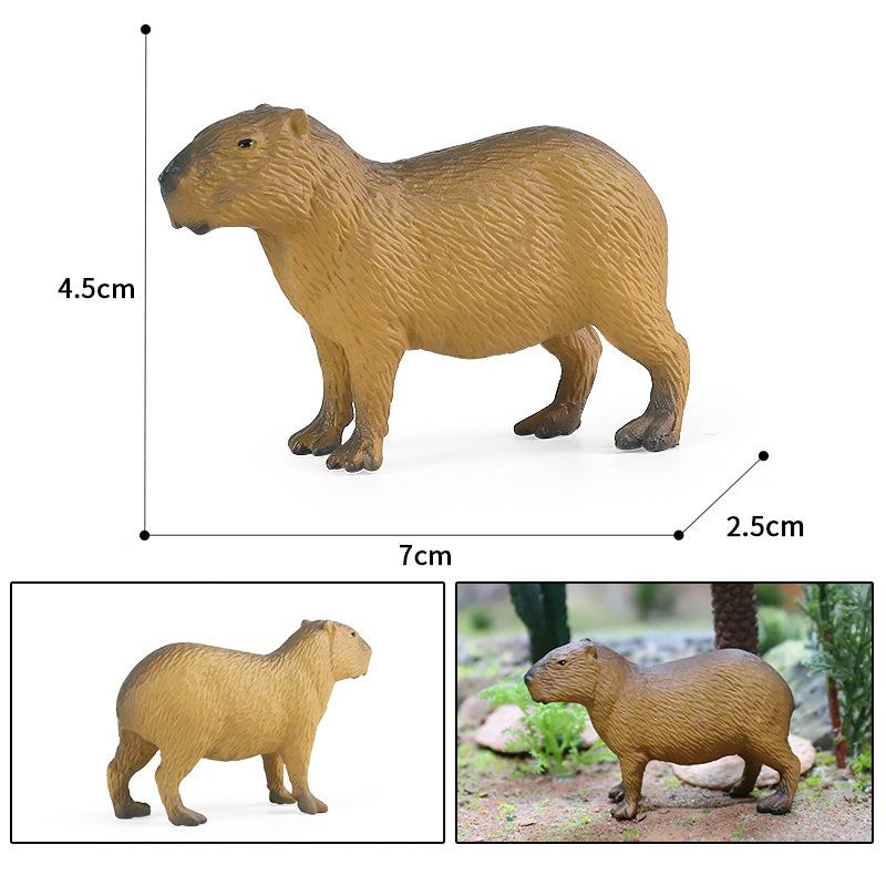 1Pc Simulation Toy Wild Animal Model Simulation Capybara Tabletop Decoration Cognitive Model