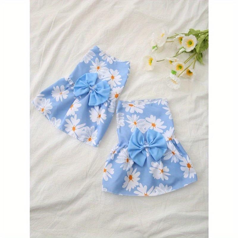 1pc Pink Bowknot Dress Spring/Summer Pet Clothes For Small Dogs And Cats Christmas For Holiday Gift Giving