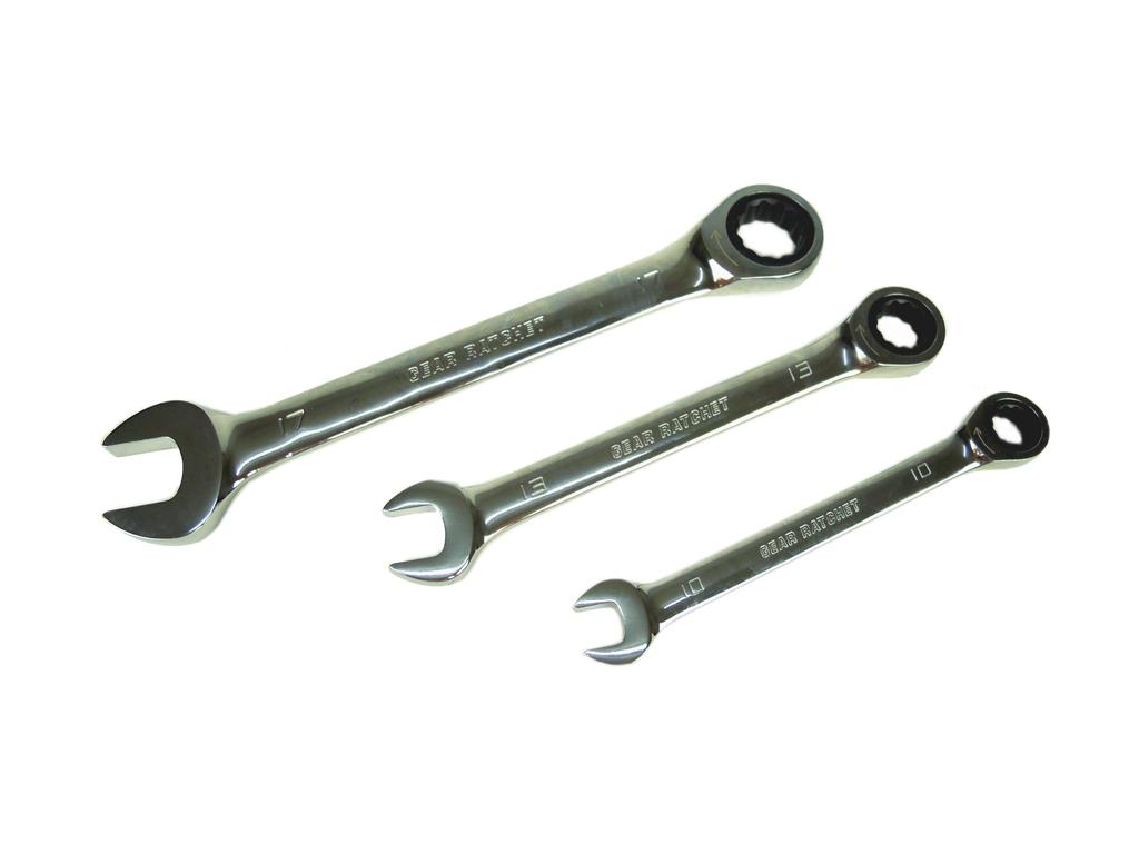 SK11 Ratchet Wrench and Set, 3-Piece Set, 10, 13, 17mm, SGR-N3SET