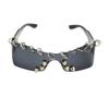 Punk Rivet Sunglasses Unisex Metal Studded Fashion Shades