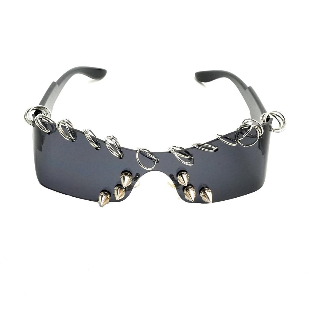 Punk Rivet Sunglasses Unisex Metal Studded Fashion Shades