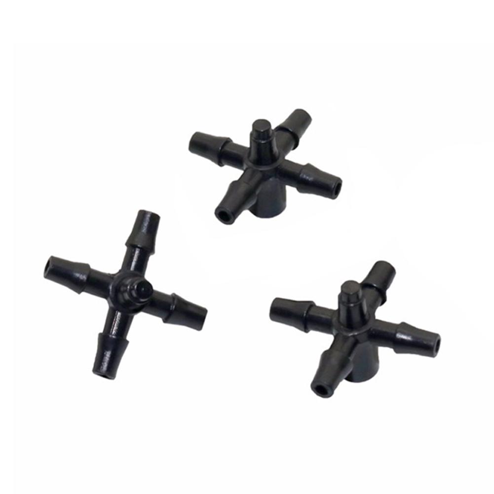 50Pcs 5-way Hose Barbed Fittings For Inner Diameter 3mm Hose Pipe Multiple Joint Pipe Couplings Irrigation Plumbing Tube Adapter