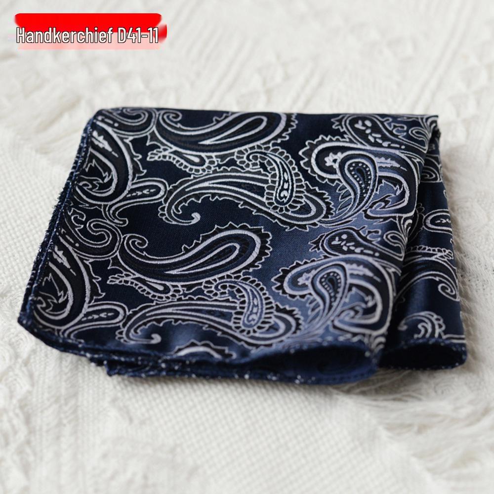Men's Polyester Silk Pocket Square Handkerchief for Business, Formal, and Wedding Attire.