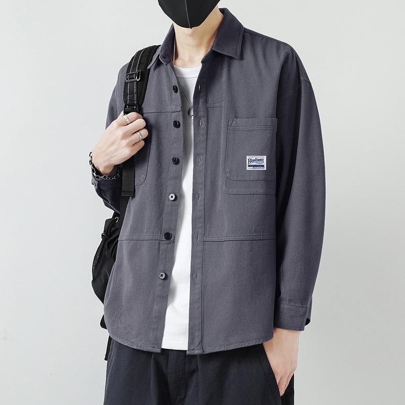 Pánská ležérní košile jaro a podzim pracovní košile pánská košile s dlouhým rukávem