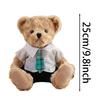 25cm Cute Cartoon Uniform Couple Bear Plush Toy Kawaii Suit Skirt Bear Stuffed Plush Animals Doll Pillow Birthday Gift For Kids