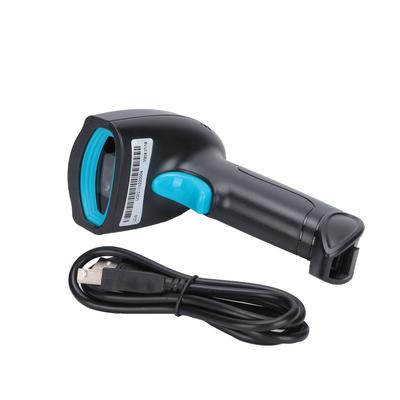 Barcode-Scanner Handheld 360 Grad Lesen Staubdicht Wasserdicht Wireless QR Code USB Reader(Schwarz Blau )