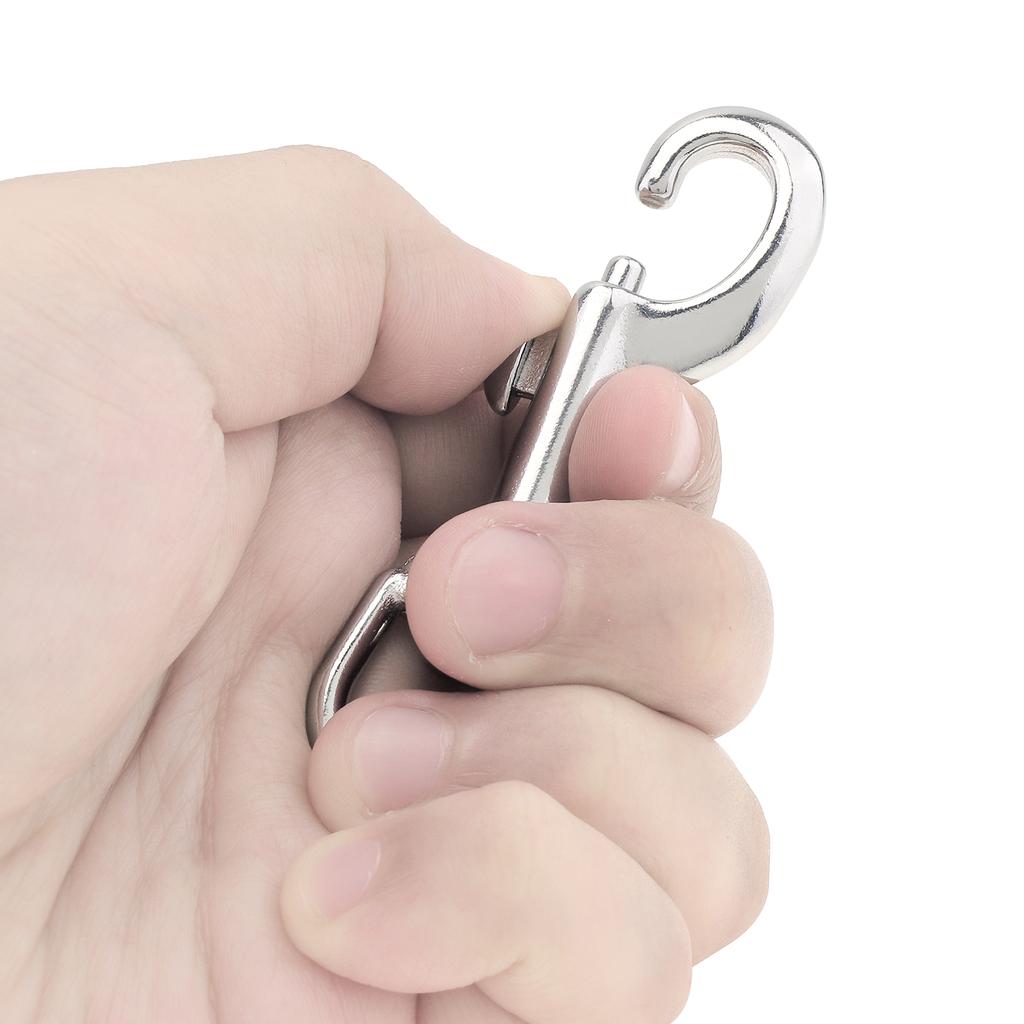 Clip per immersioni subacquee in acciaio inossidabile 316 per impieghi gravosi, di grado marino, per catena a scatto con grilletto/fibbia per animali domestici con chiusura a grilletto a estremità singola